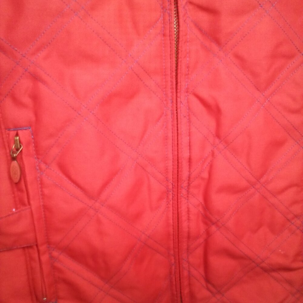 Paco Spirit Quilted Vest M Full Zip Pockets Red - Picture 6 of 15